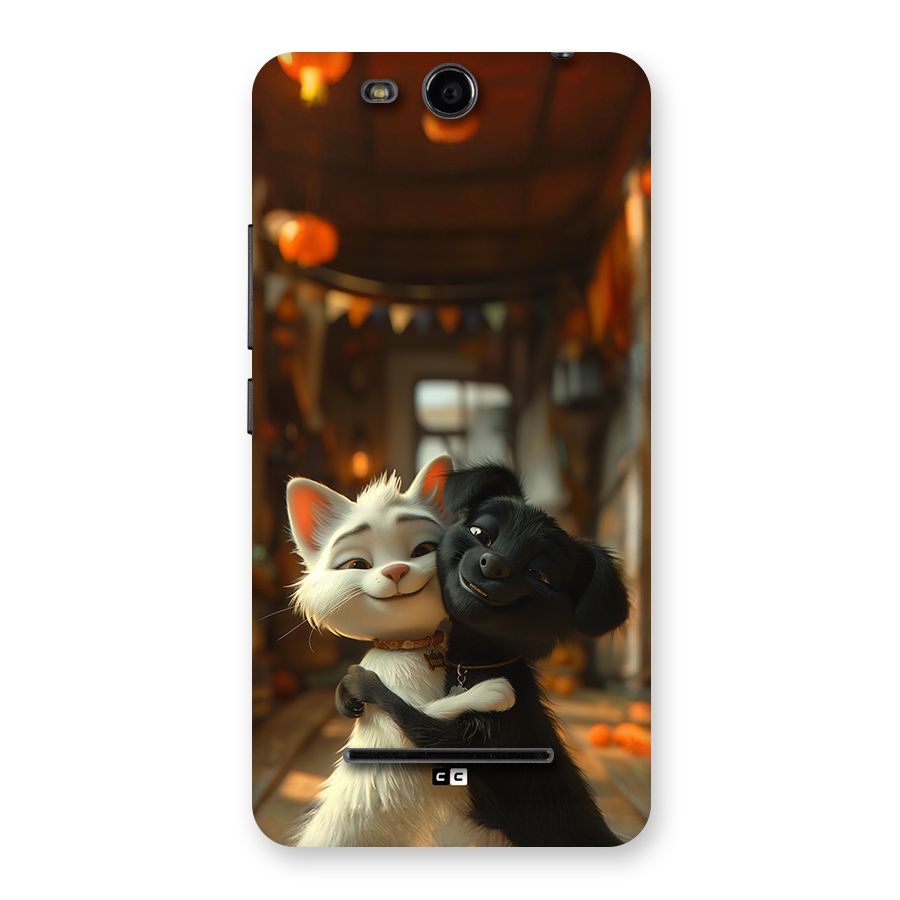 Cute Cat Dog Back Case for Canvas Juice 3 Q392