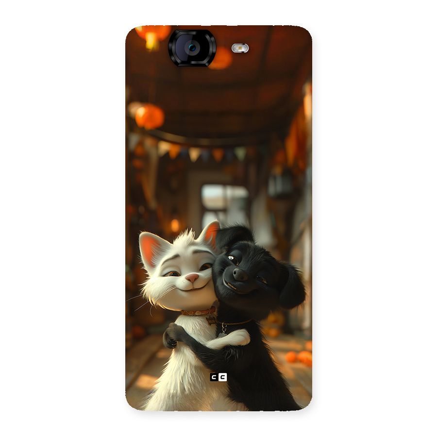 Cute Cat Dog Back Case for Canvas Knight A350