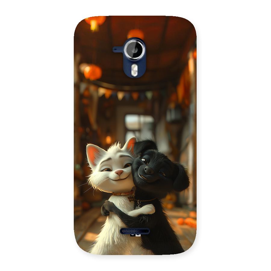 Cute Cat Dog Back Case for Canvas Magnus A117