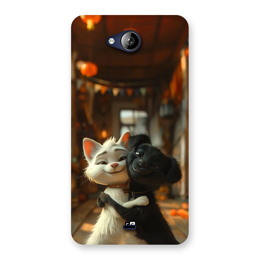 Cute Cat Dog Back Case for Canvas Play Q355
