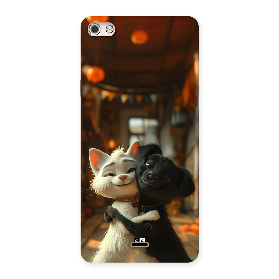 Cute Cat Dog Back Case for Canvas Silver 5