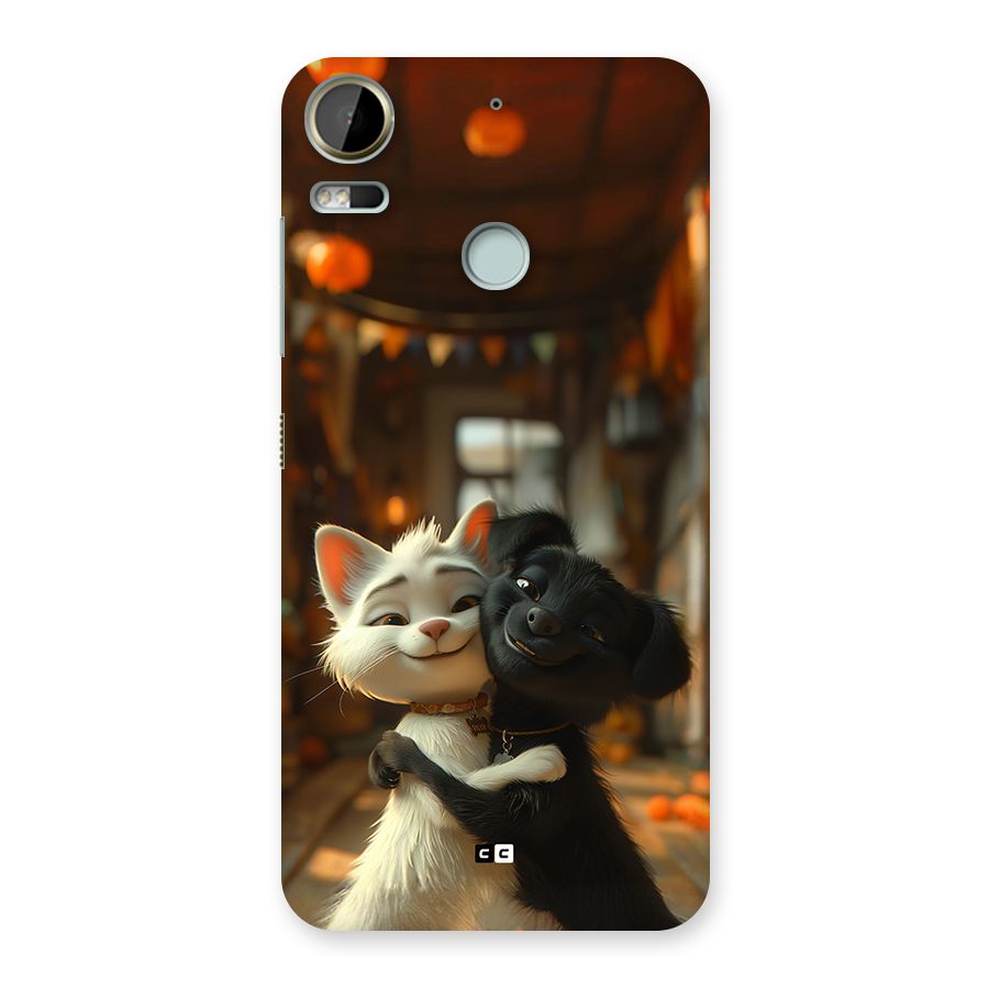 Cute Cat Dog Back Case for Desire 10 Pro