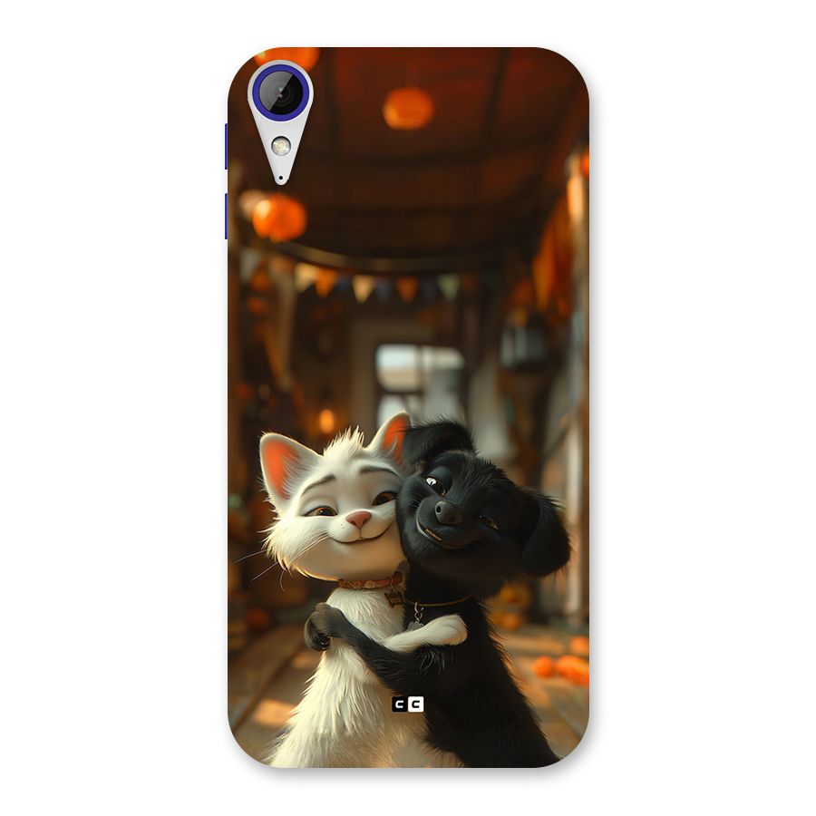 Cute Cat Dog Back Case for Desire 830