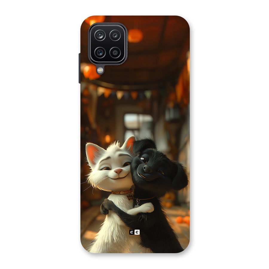 Cute Cat Dog Back Case for Galaxy A12