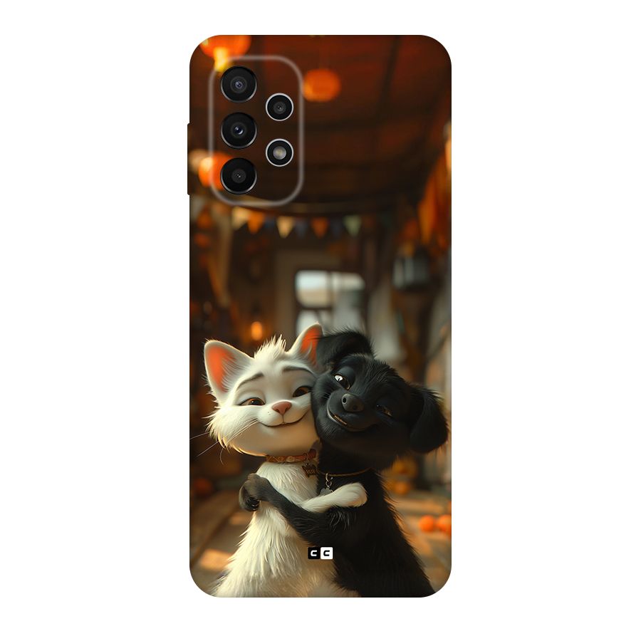 Cute Cat Dog Back Case for Galaxy A23
