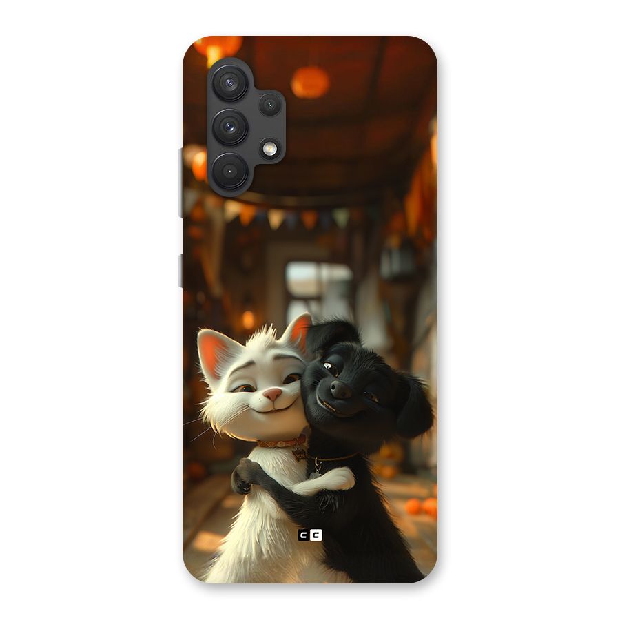 Cute Cat Dog Back Case for Galaxy A32