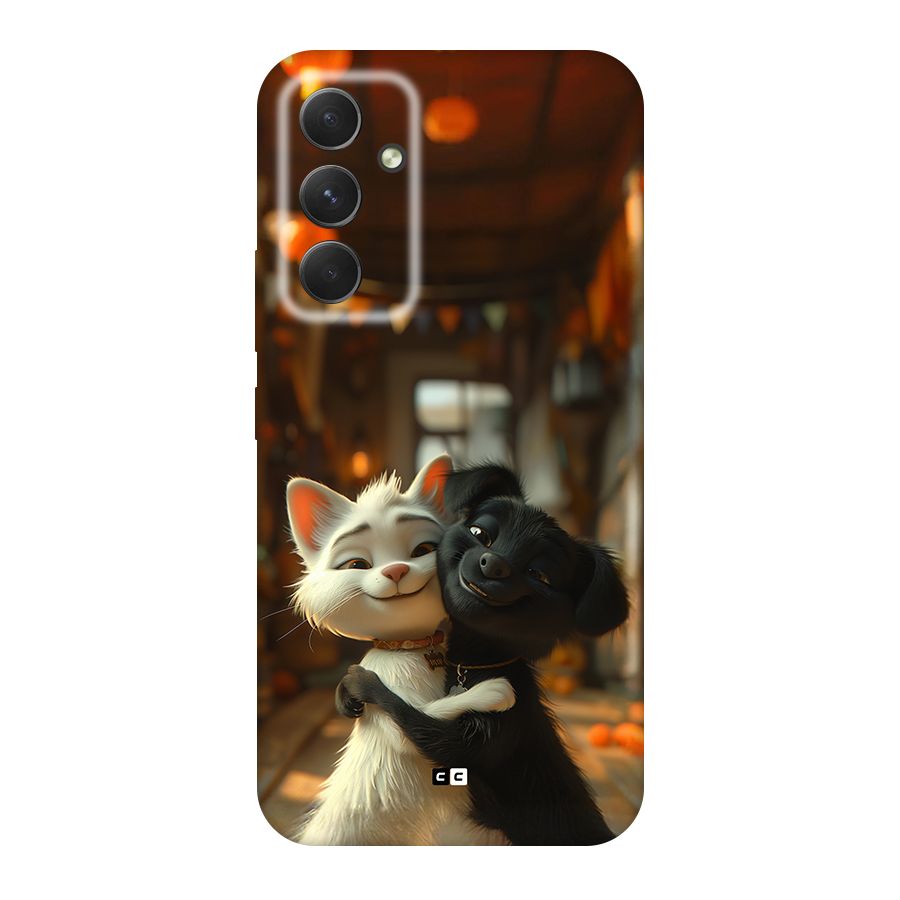 Cute Cat Dog Back Case for Galaxy A54