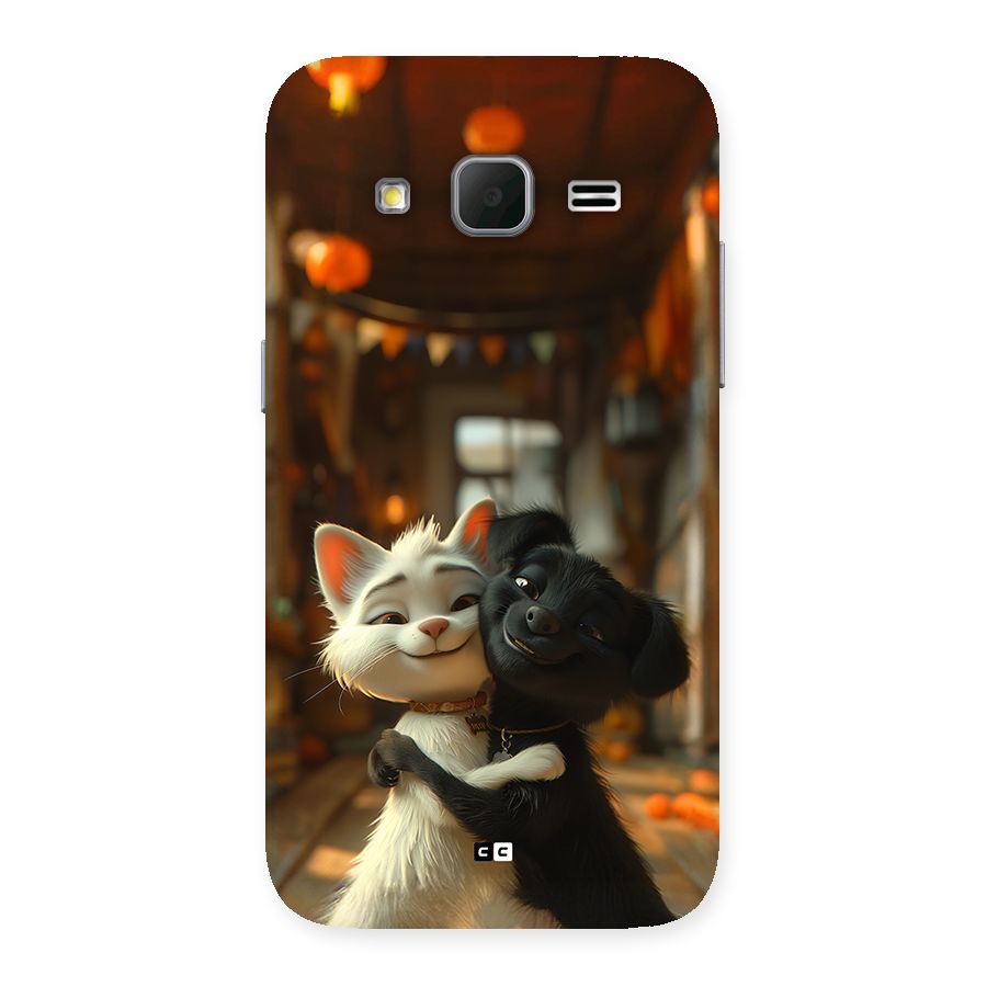 Cute Cat Dog Back Case for Galaxy Core Prime