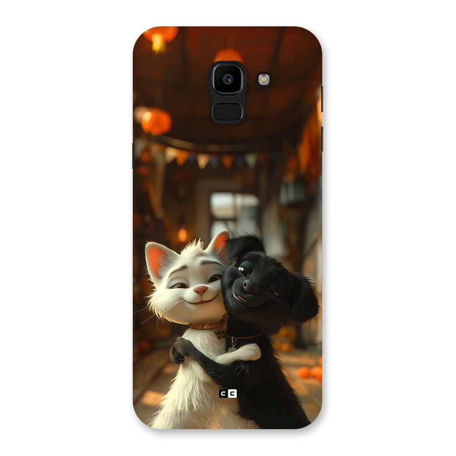 Cute Cat Dog Back Case for Galaxy J6