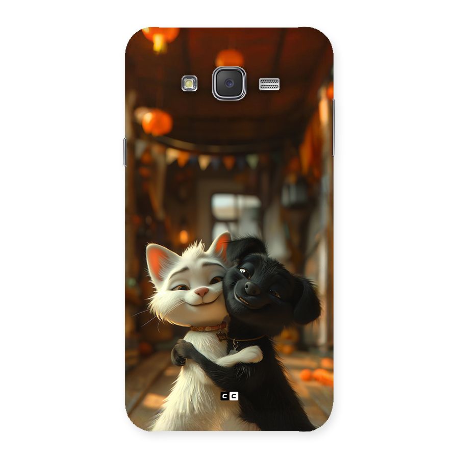 Cute Cat Dog Back Case for Galaxy J7