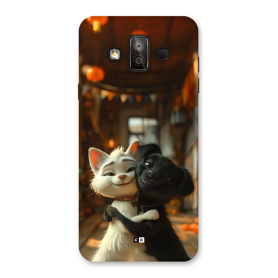 Cute Cat Dog Back Case for Galaxy J7 Duo