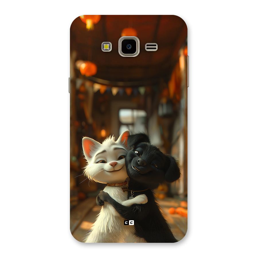 Cute Cat Dog Back Case for Galaxy J7 Nxt