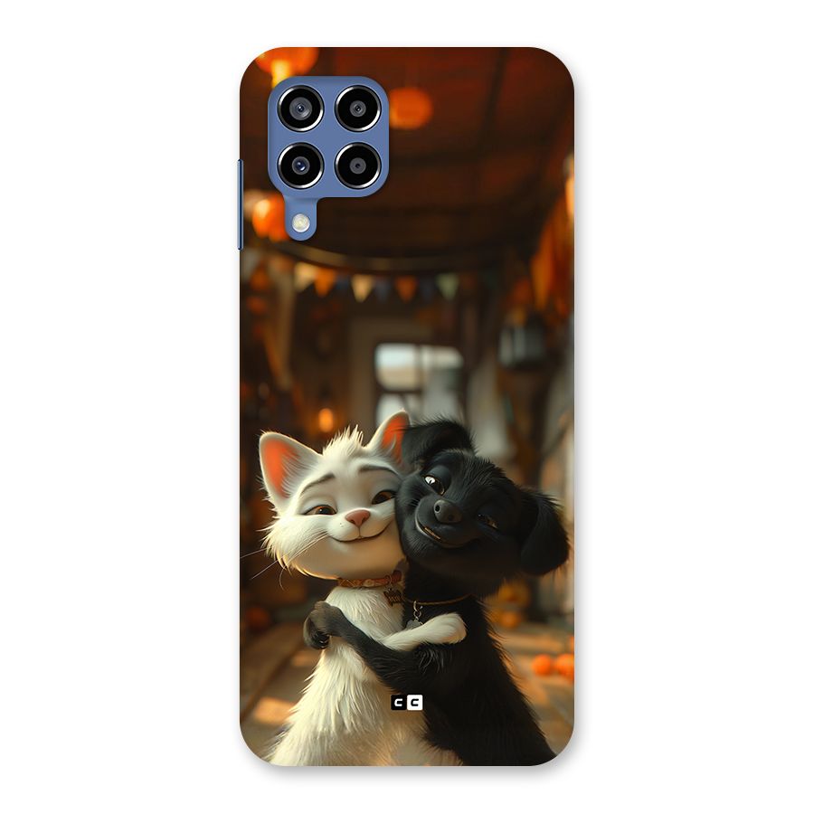 Cute Cat Dog Back Case for Galaxy M53 5G