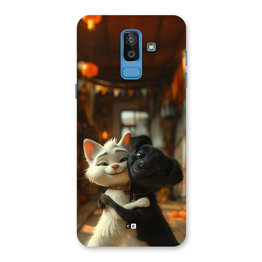 Cute Cat Dog Back Case for Galaxy On8 (2018)