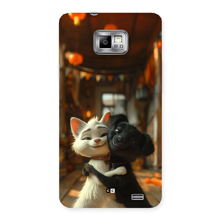 Cute Cat Dog Back Case for Galaxy S2