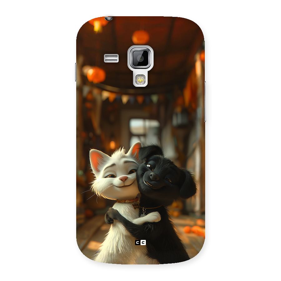 Cute Cat Dog Back Case for Galaxy S Duos