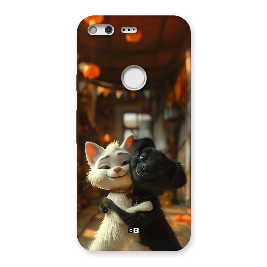 Cute Cat Dog Back Case for Google Pixel