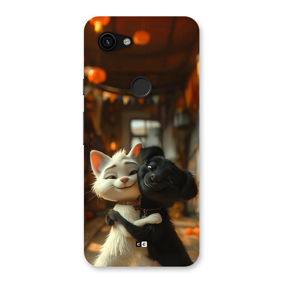 Cute Cat Dog Back Case for Google Pixel 3a
