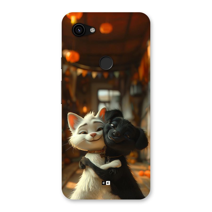 Cute Cat Dog Back Case for Google Pixel 3a XL