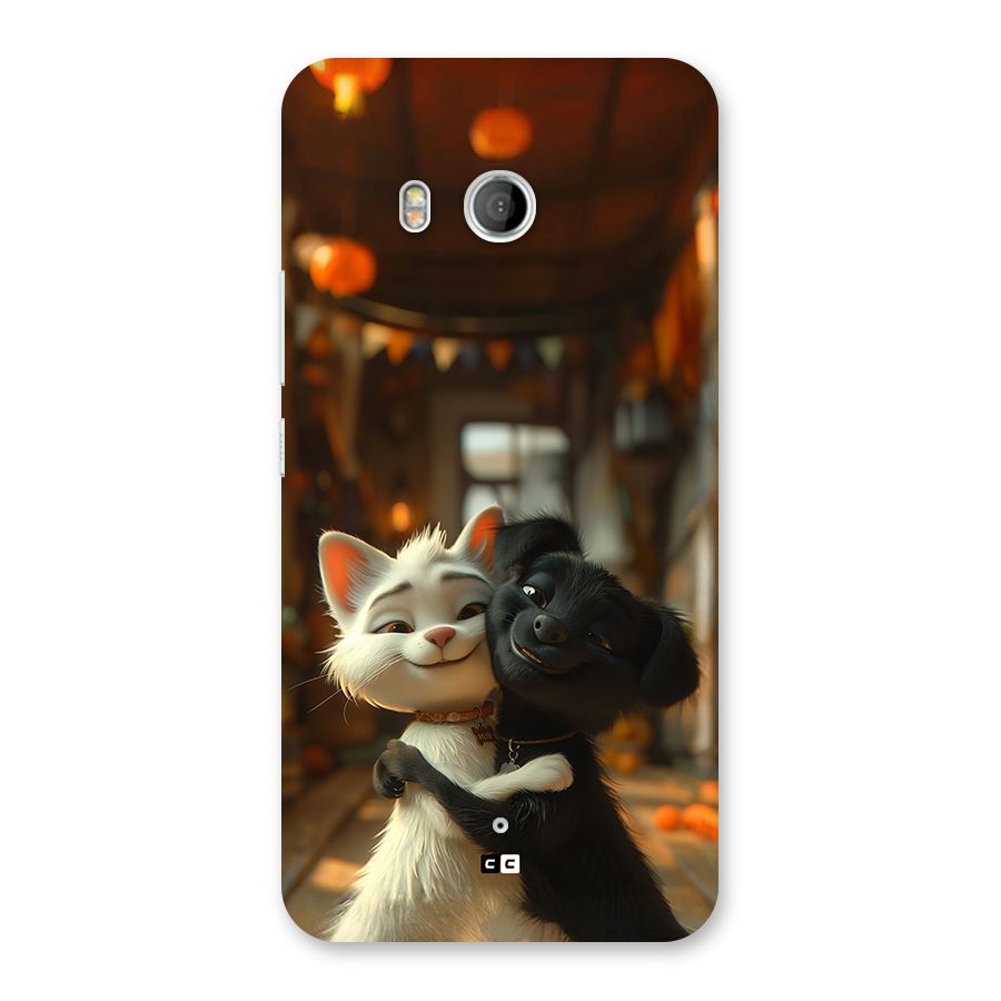 Cute Cat Dog Back Case for HTC U11