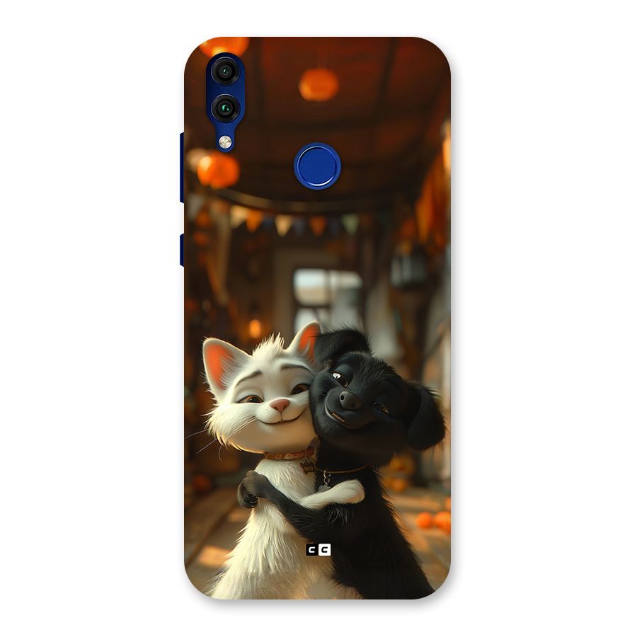 Cute Cat Dog Back Case for Honor 8C