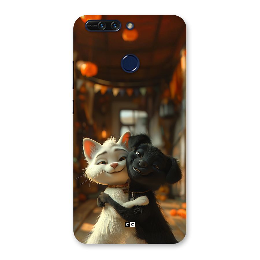 Cute Cat Dog Back Case for Honor 8 Pro