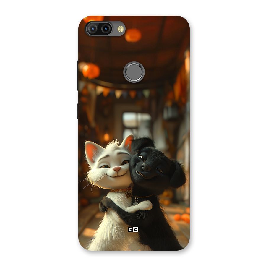 Cute Cat Dog Back Case for Infinix Hot 6 Pro