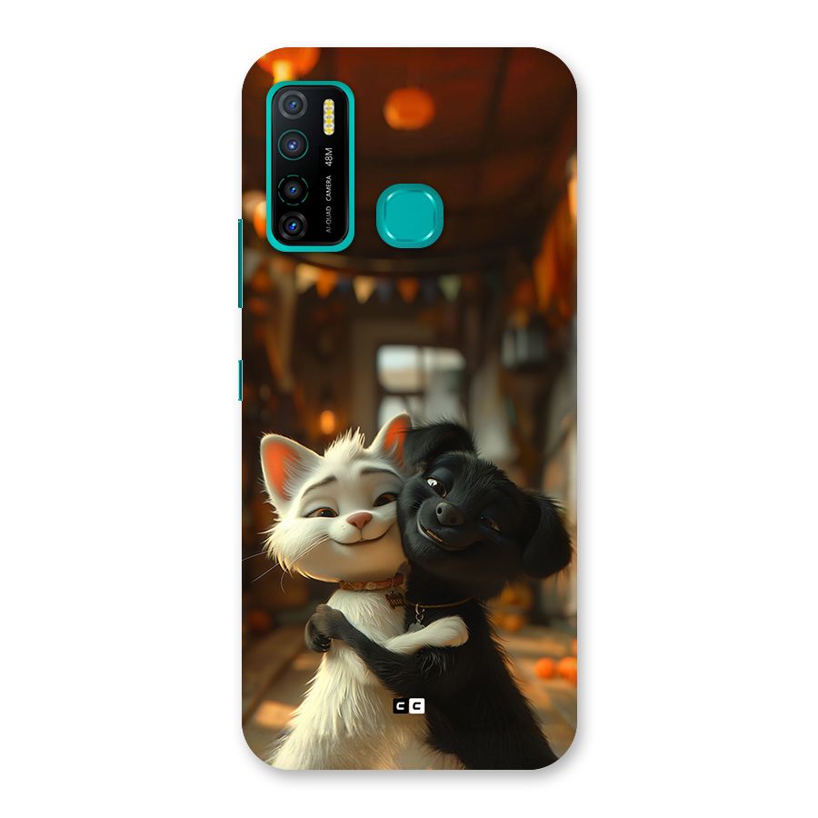 Cute Cat Dog Back Case for Infinix Hot 9 Pro