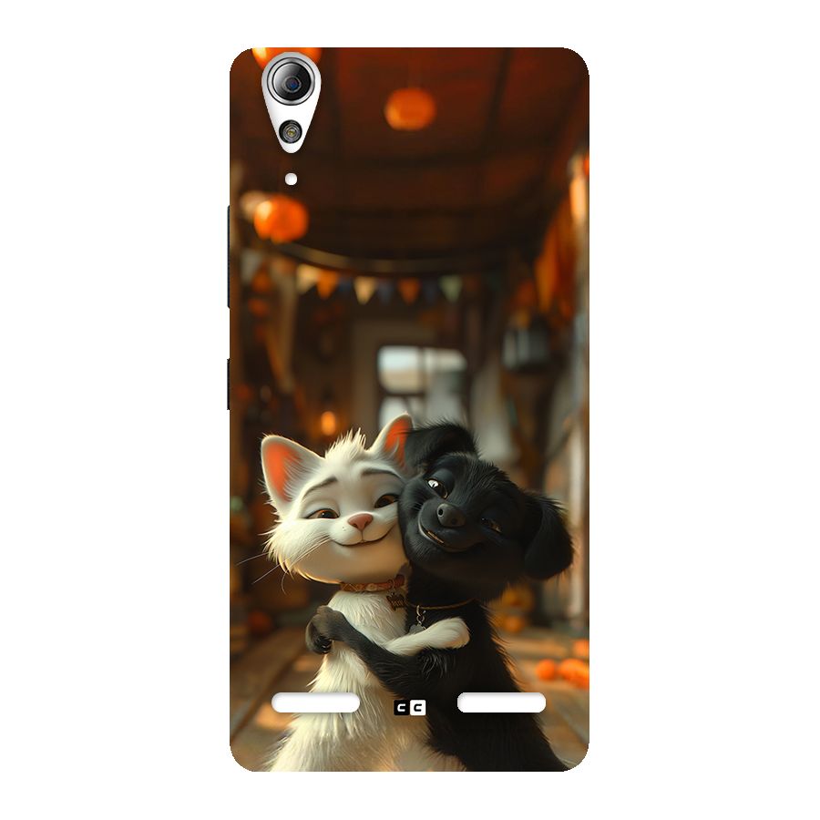 Cute Cat Dog Back Case for Lenovo A6000