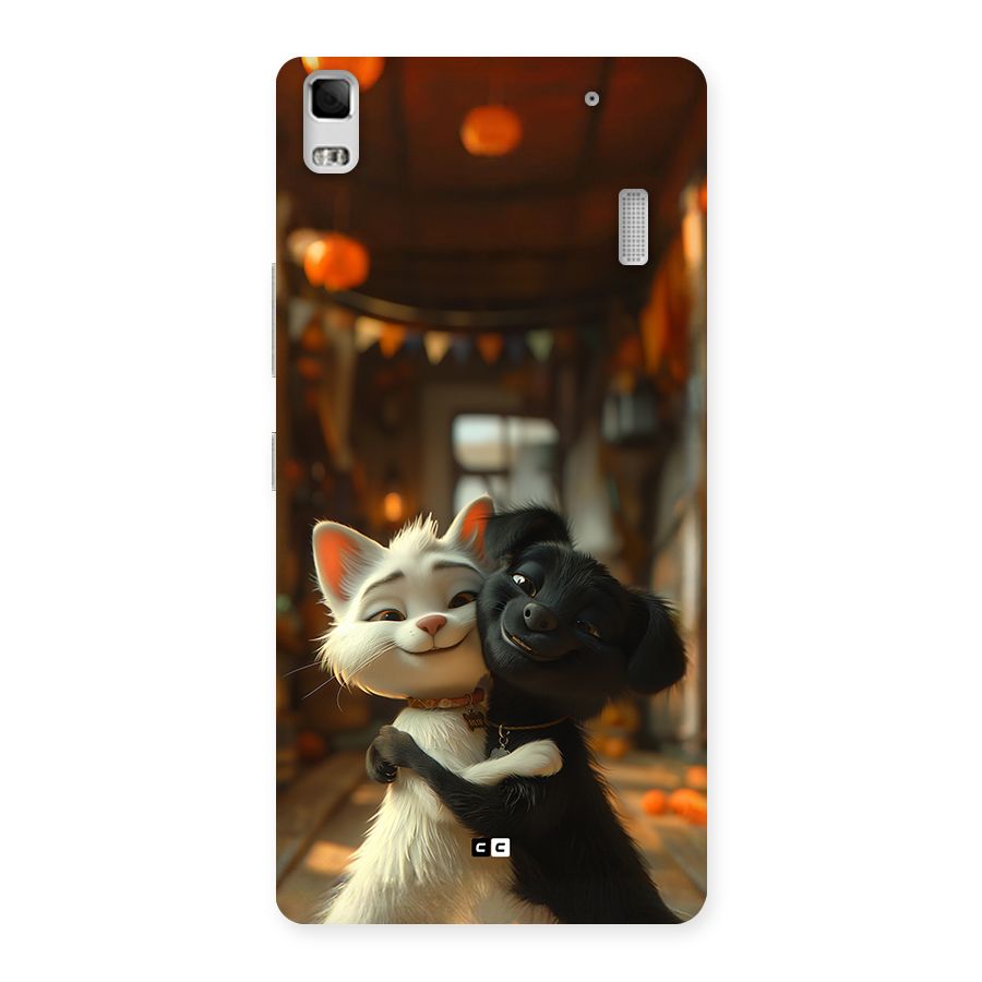 Cute Cat Dog Back Case for Lenovo A7000