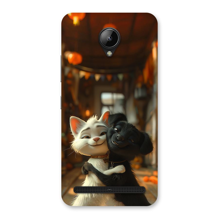 Cute Cat Dog Back Case for Lenovo C2
