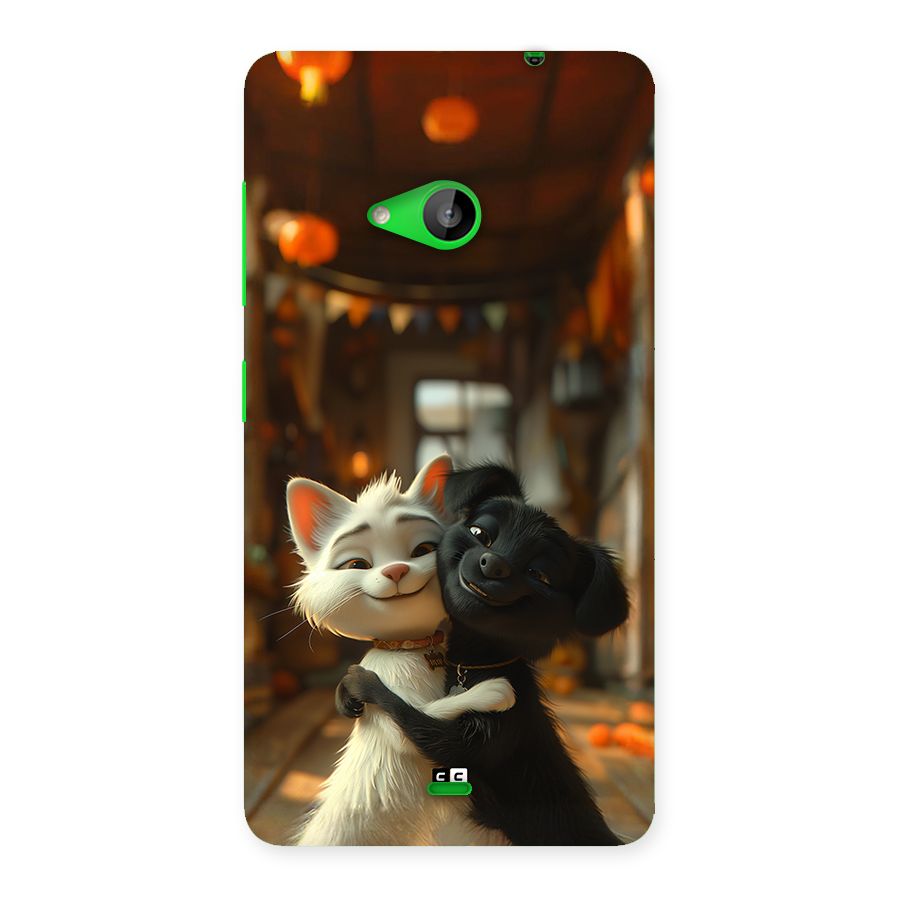 Cute Cat Dog Back Case for Lumia 535