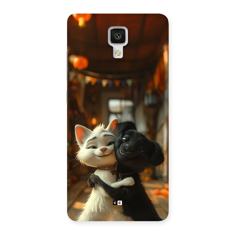 Cute Cat Dog Back Case for Mi4