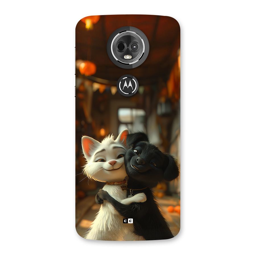 Cute Cat Dog Back Case for Moto E5 Plus
