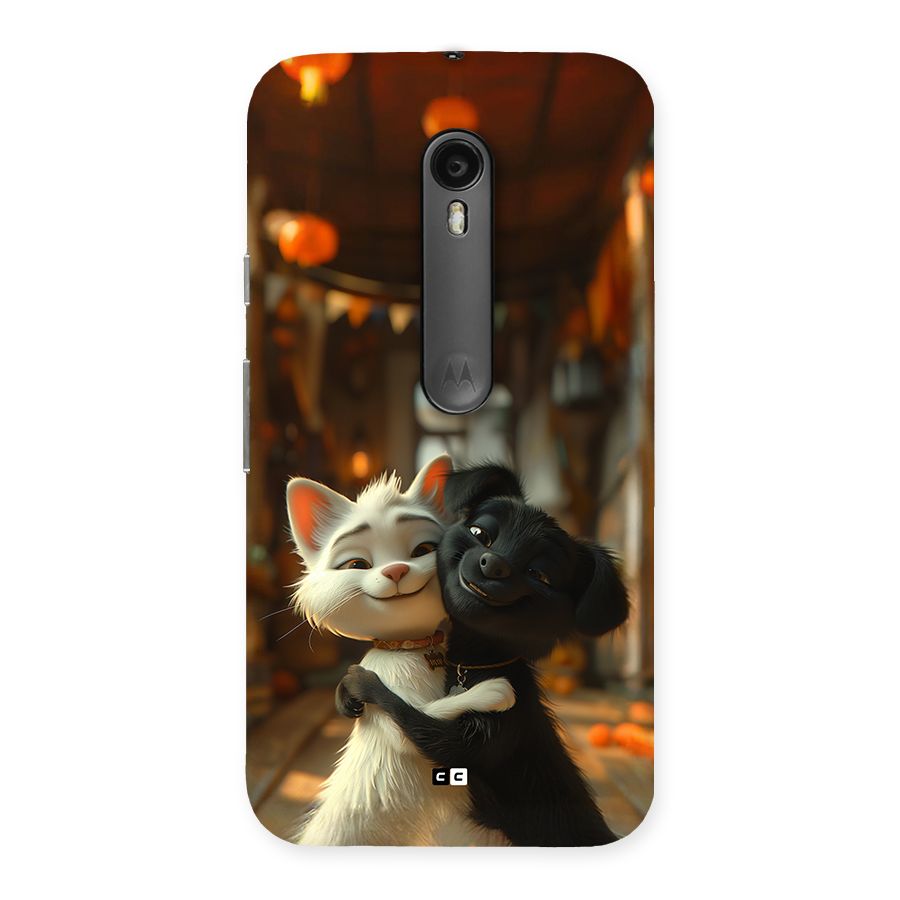 Cute Cat Dog Back Case for Moto G3