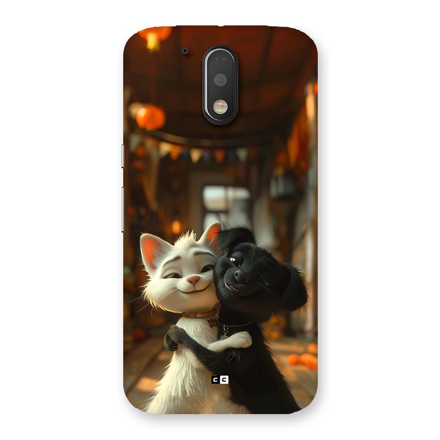 Cute Cat Dog Back Case for Moto G4