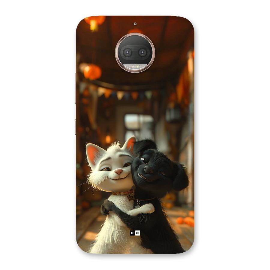 Cute Cat Dog Back Case for Moto G5s Plus