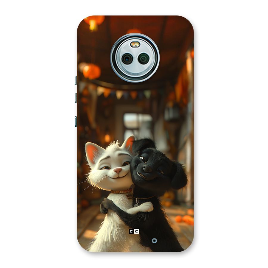 Cute Cat Dog Back Case for Moto X4