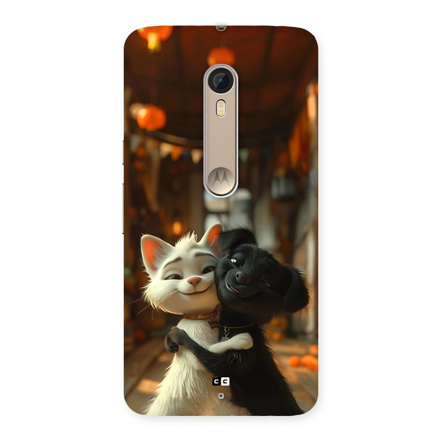 Cute Cat Dog Back Case for Moto X Style
