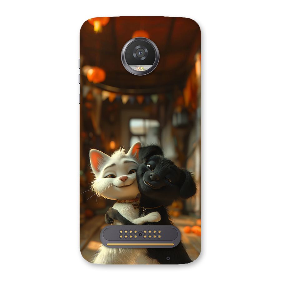 Cute Cat Dog Back Case for Moto Z2 Play