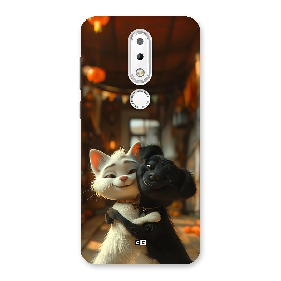 Cute Cat Dog Back Case for Nokia 6.1 Plus