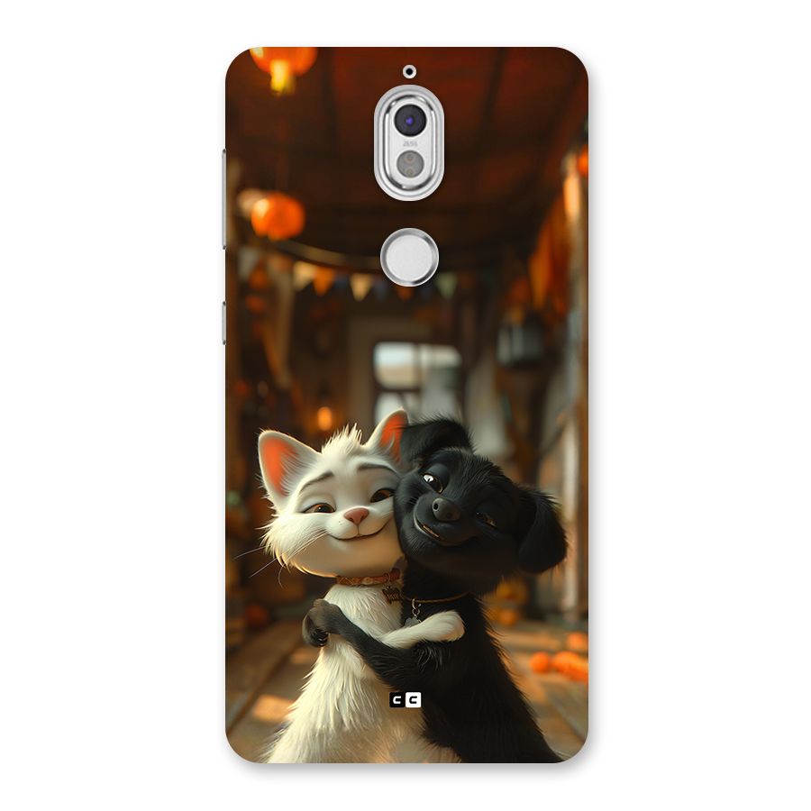 Cute Cat Dog Back Case for Nokia 7