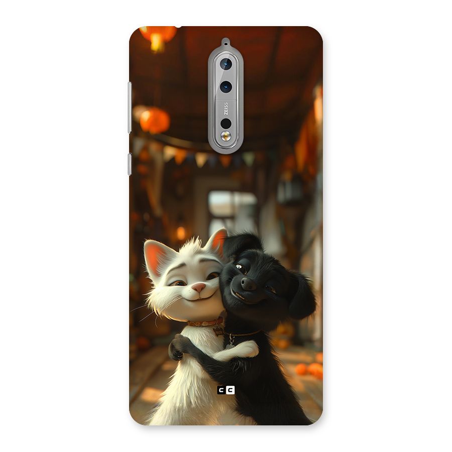 Cute Cat Dog Back Case for Nokia 8