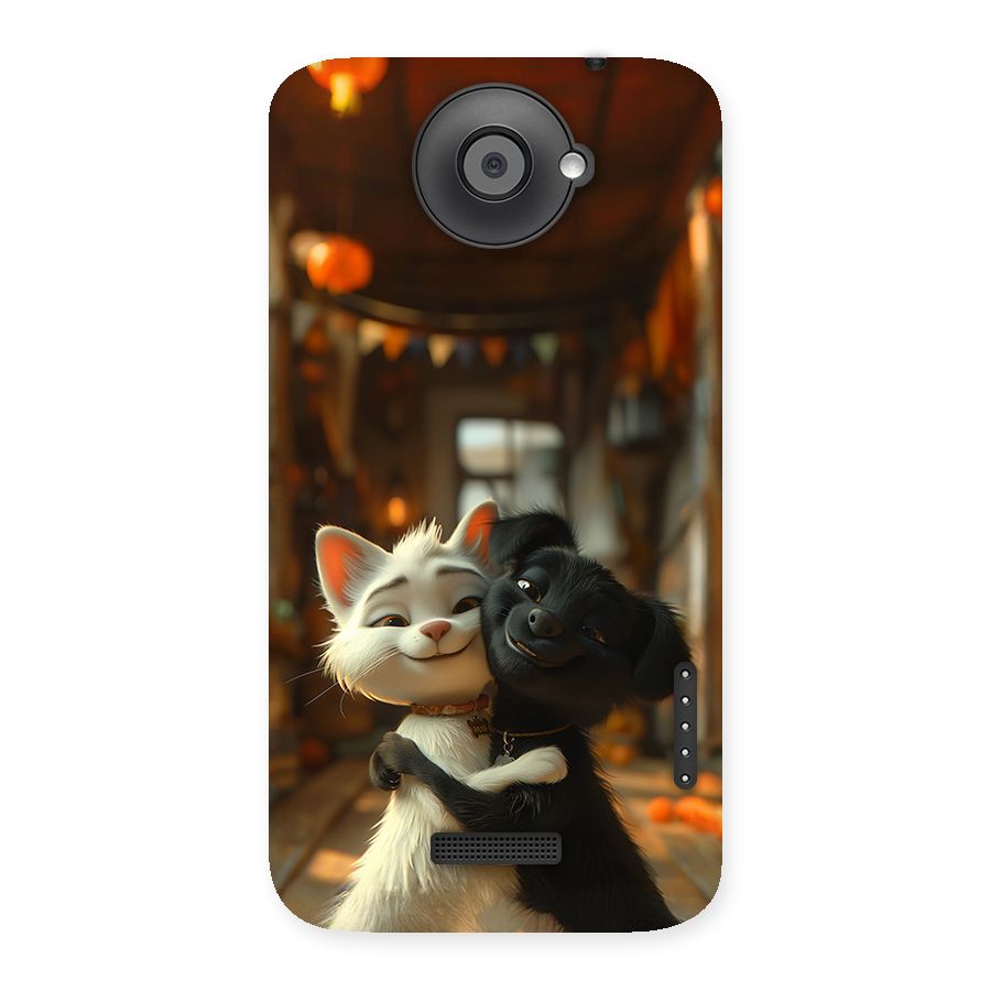 Cute Cat Dog Back Case for One X
