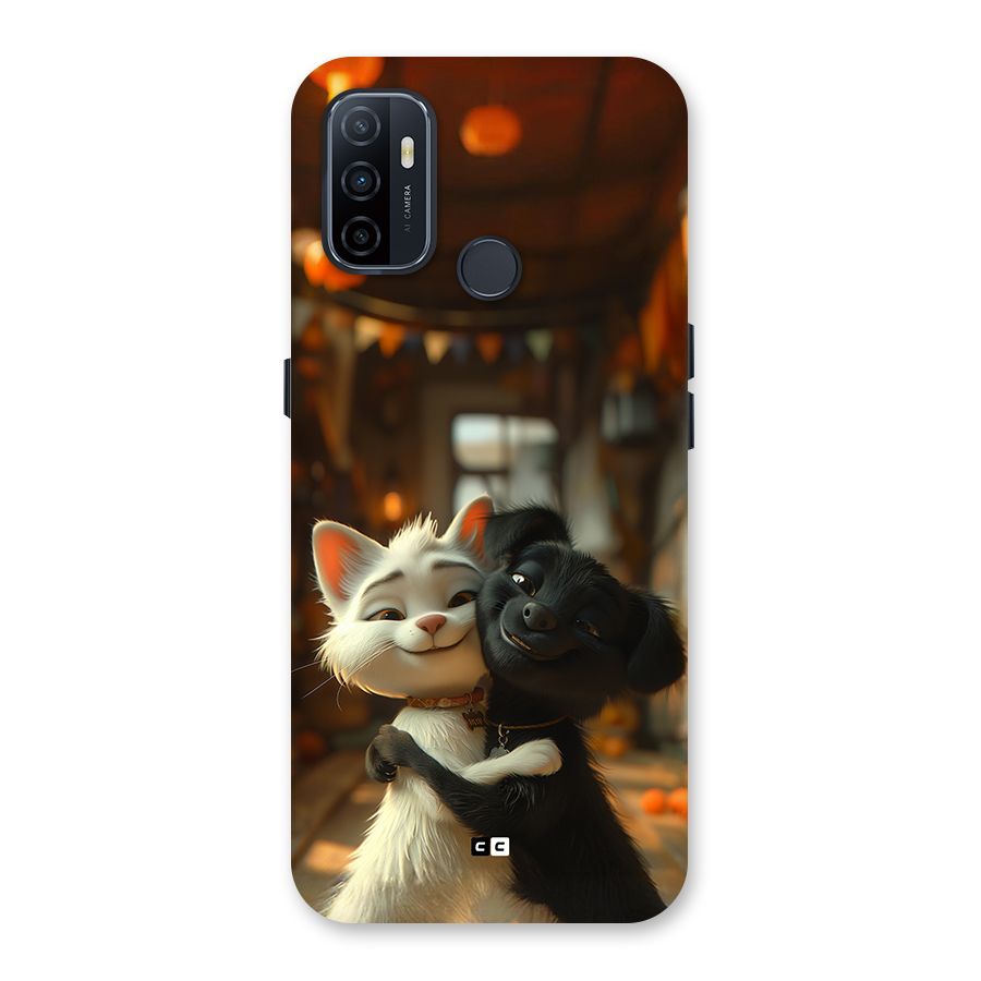 Cute Cat Dog Back Case for Oppo A32