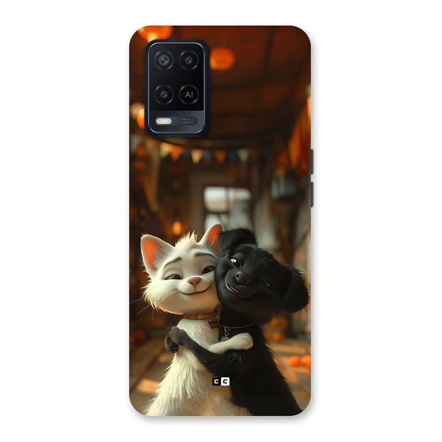 Cute Cat Dog Back Case for Oppo A54