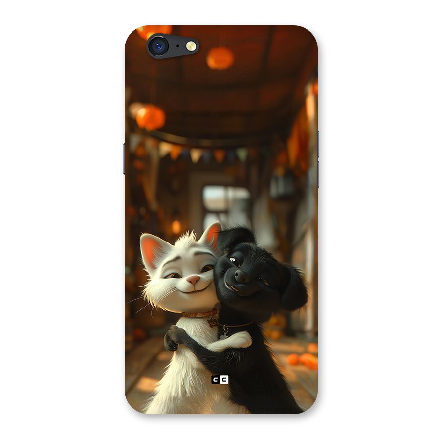 Cute Cat Dog Back Case for Oppo A71