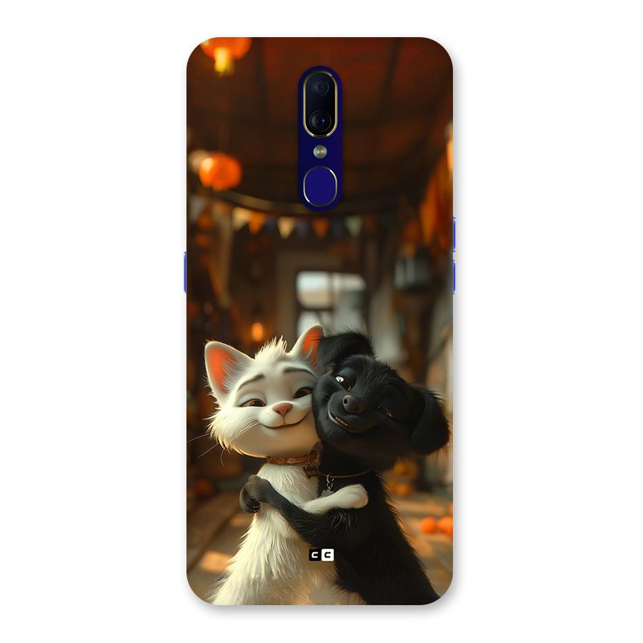 Cute Cat Dog Back Case for Oppo A9