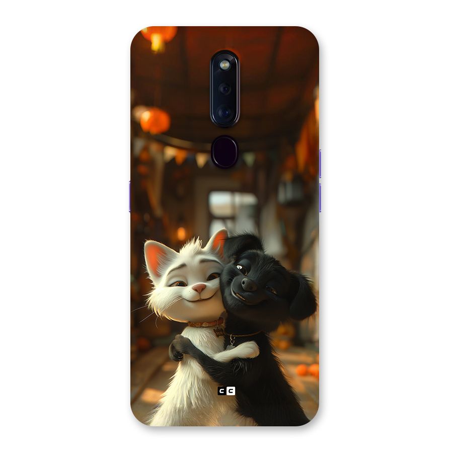 Cute Cat Dog Back Case for Oppo F11 Pro