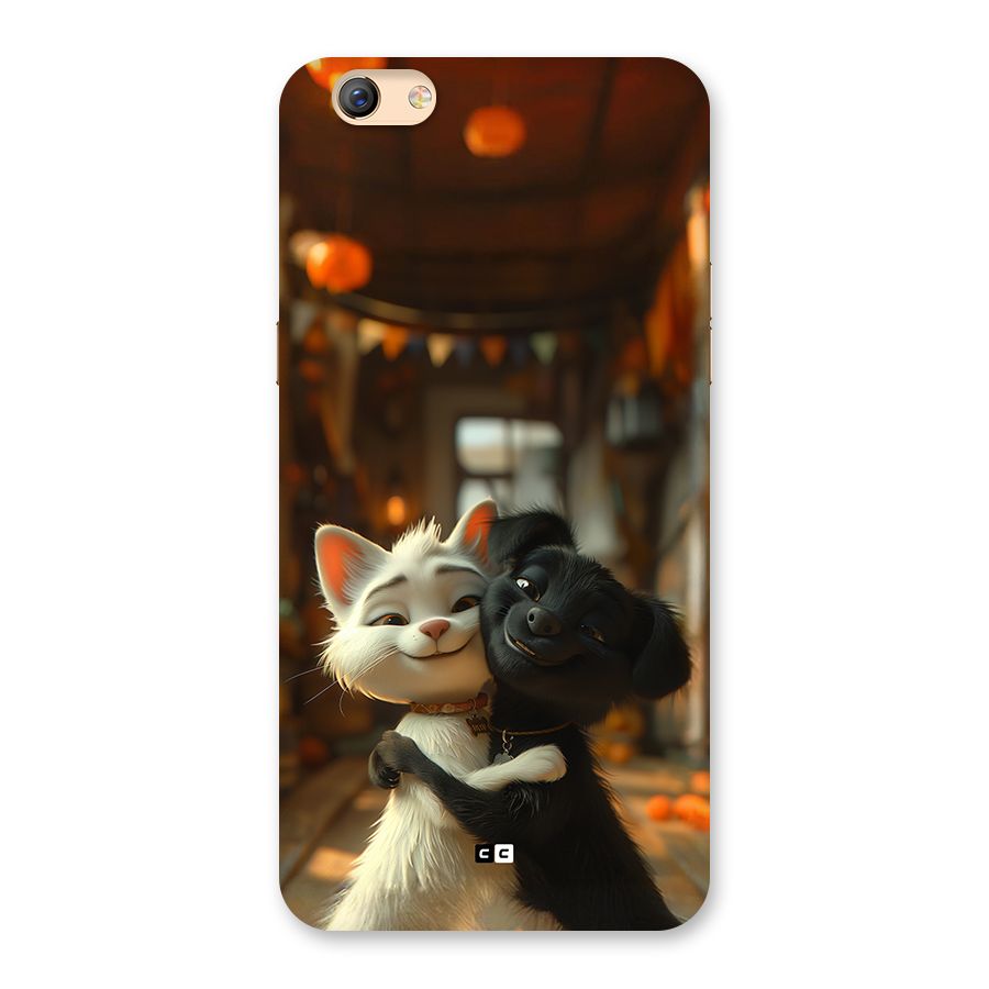 Cute Cat Dog Back Case for Oppo F3 Plus